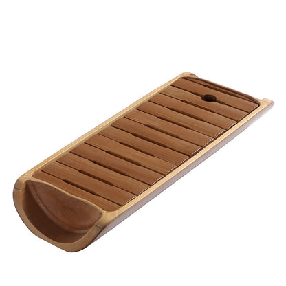 Gohobi Natural Old Bamboo Tea Tray – Water Storage Kung Fu Tea Tray Portable Wet Tea Table