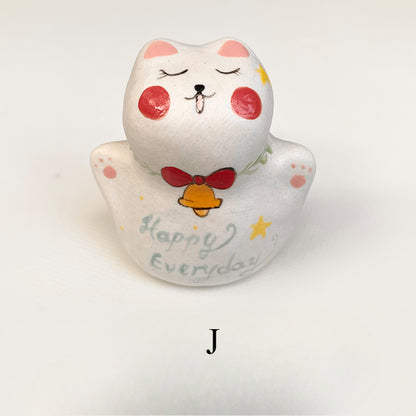 Gohobi x Little Diary Handmade Ceramic Lucky Cat