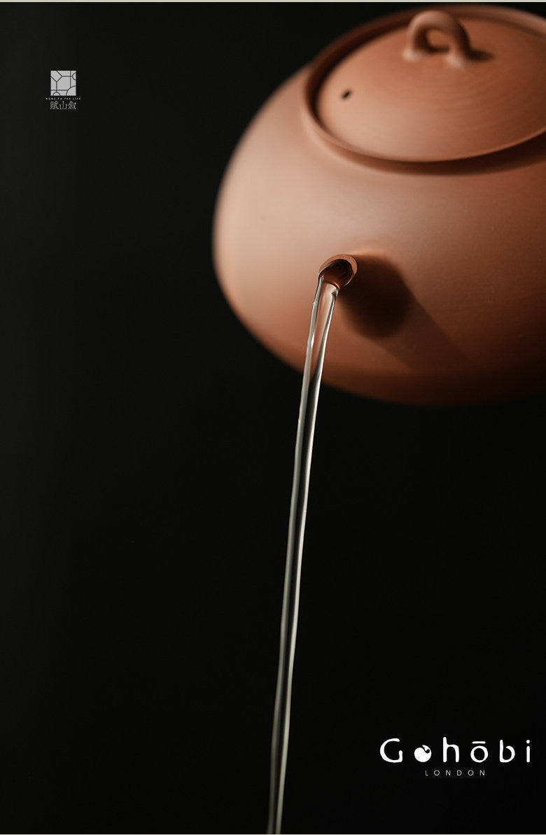 [賦山敘 x Gohobi] Gohobi Side Handle Ceramic Teapot – Red Clay Pot with Charcoal Stove or Electric Heating Kettle