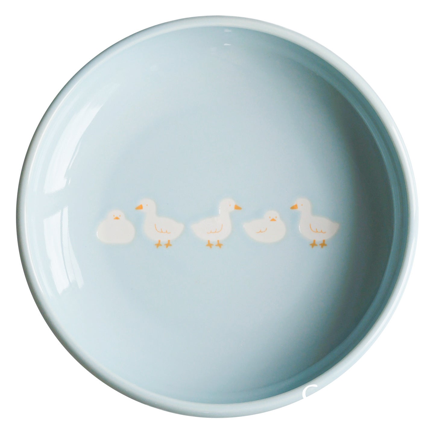 Gohobi White Duck Deep Plate – Cute Ceramic Curry and Dinner Plate [Made in Japan]