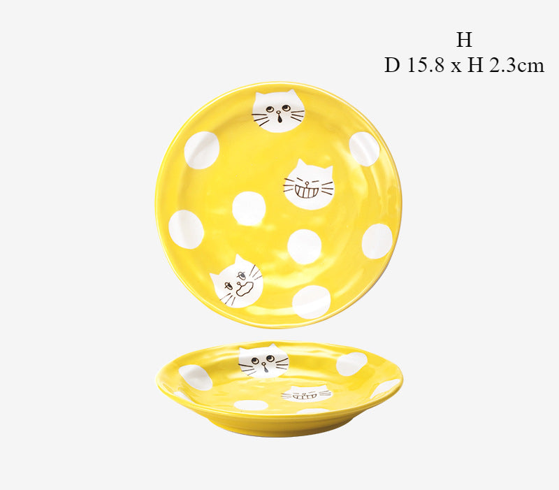 [Made In Japan] Gohobi Japanese Cats Plate