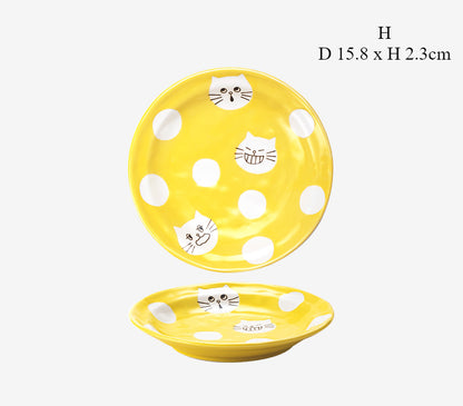 [Made In Japan] Gohobi Japanese Cats Plate