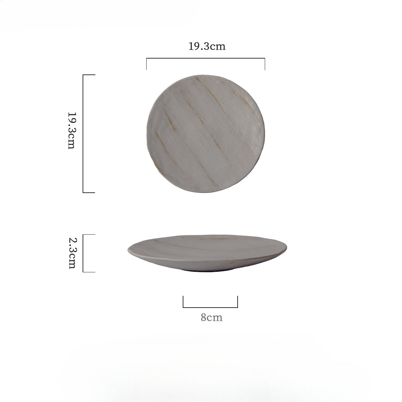 Gohobi Dill-Painted Firewood-Fired Flat Plate