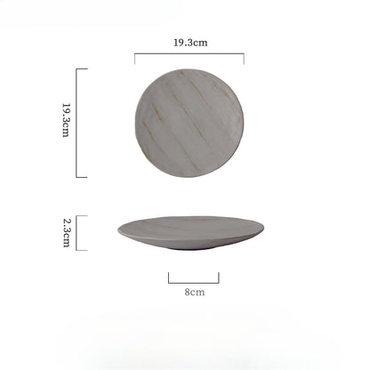 Gohobi Dill-Painted Firewood-Fired Flat Plate