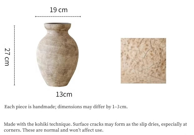 Gohobi Japanese-style Wabi Sabi Handmade Zen Large Vase 021