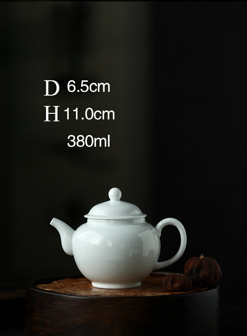 Gohobi Jingdezhen Sweet White Porcelain Teapot Set