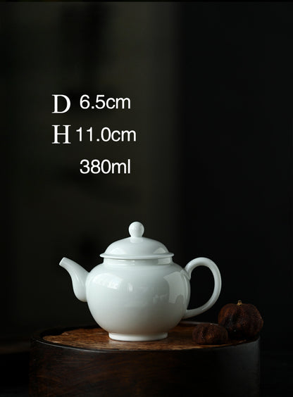 Gohobi Jingdezhen Sweet White Porcelain Teapot Set