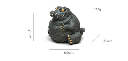 Gohobi Handmade Ceramic YiXing Clay Large Crocodile Ornament Tea pet