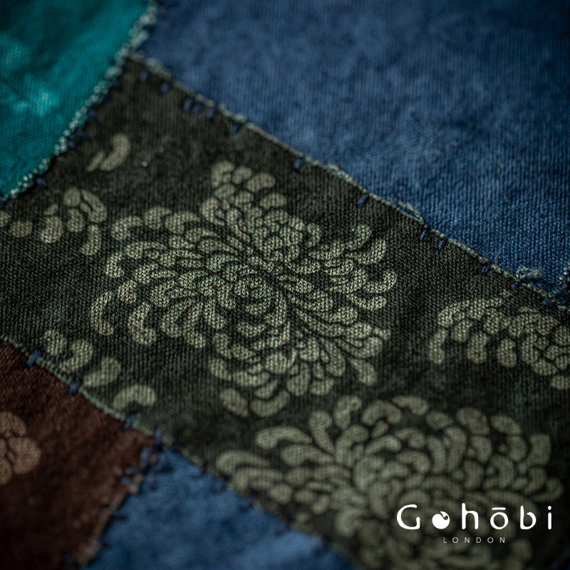 Gohobi Persimmon Dyed Tea Tray Mat – Handmade Double-Sided Tea Cloth Pot Placemat