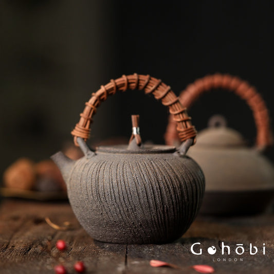 Gohobi Purple Sand Japanese-Style Teapot – Charcoal Stove Aesthetic Kung Fu Tea Brewer (600ml)