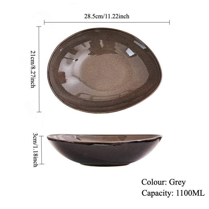 Gohobi Creative Kiln-Change Irregular Ceramic Bowl