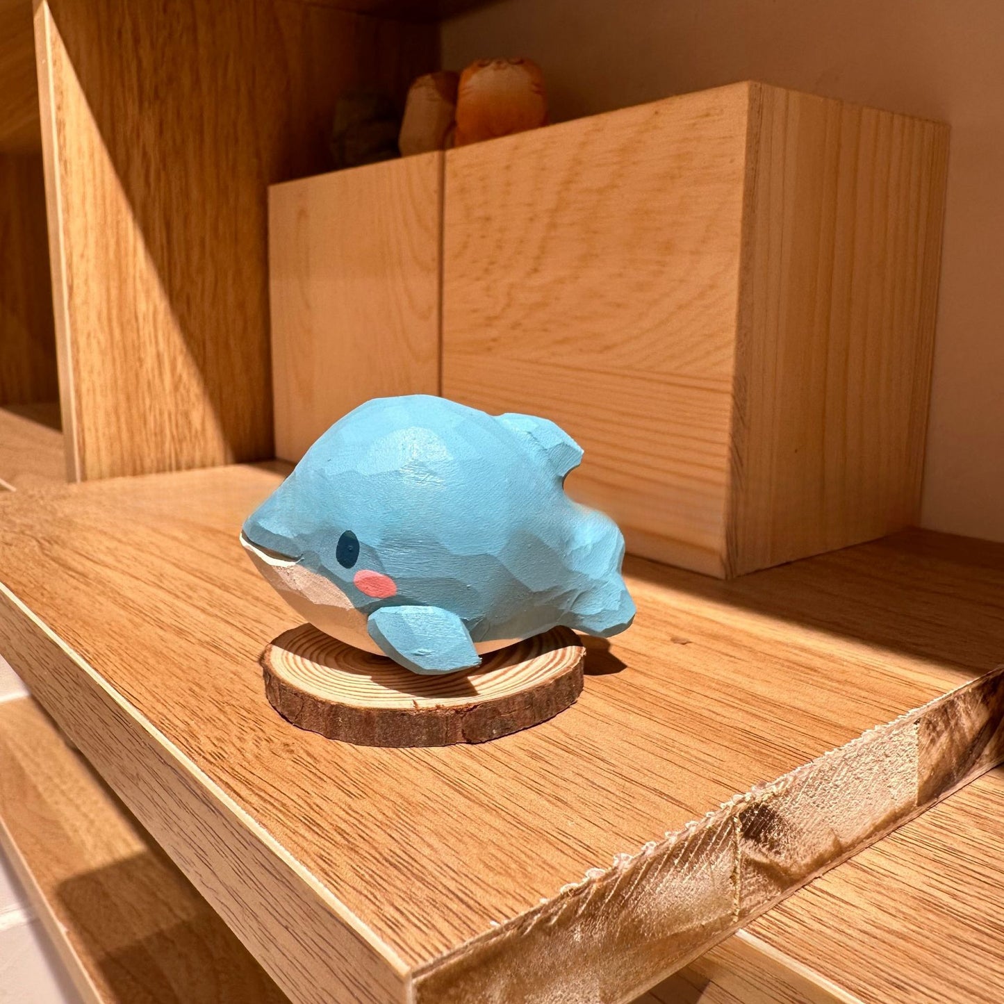 Gohobi Handcrafted Wooden Dolphin Ornament