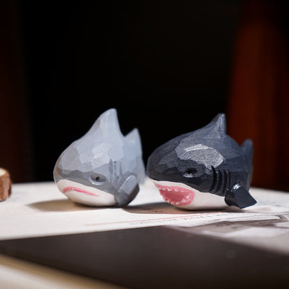 Gohobi Handcrafted Wooden Shark Ornament