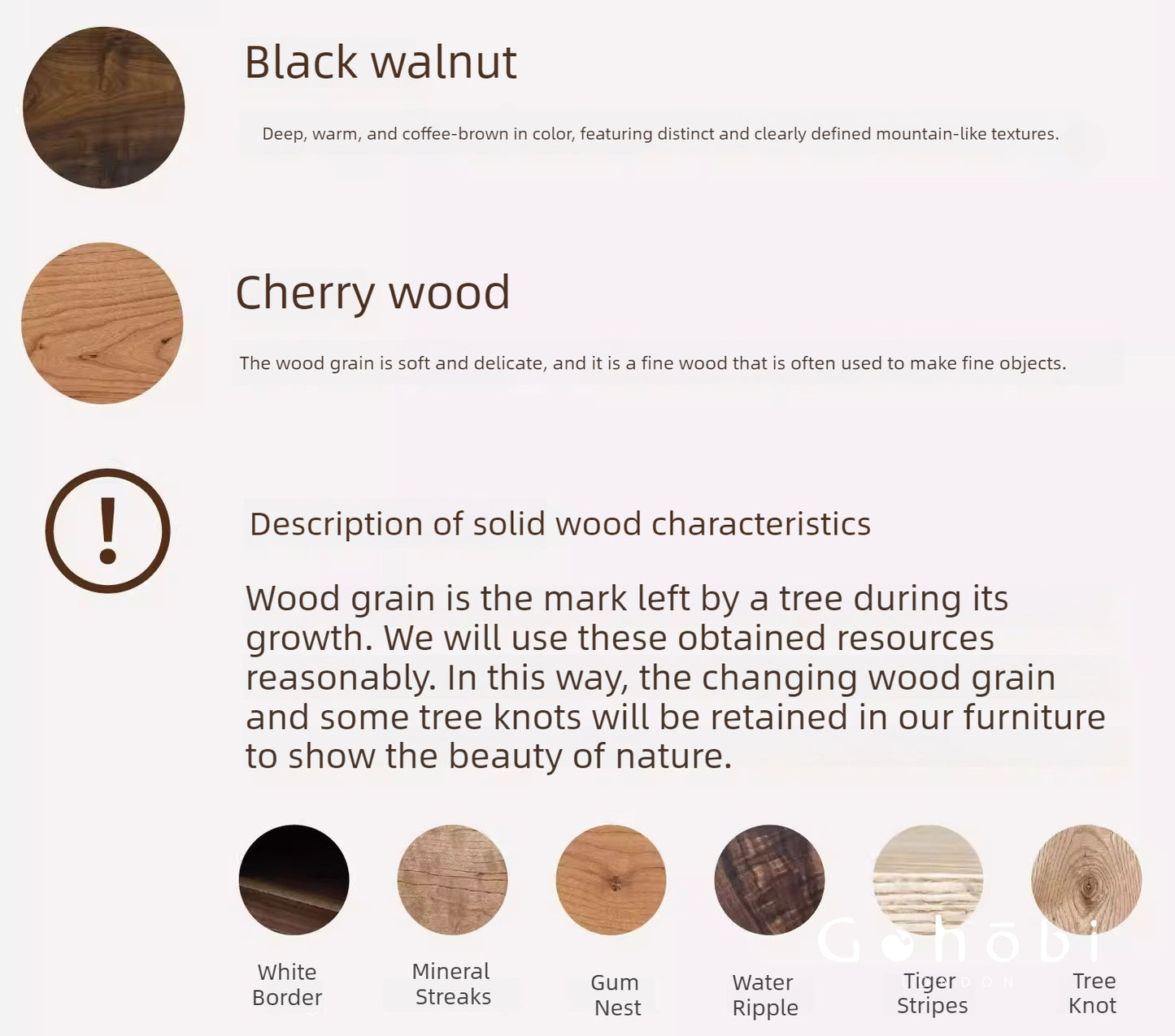 Gohobi Handmade Solid Wood Coffee Table – Japanese Modern Minimalist Tea Table for Living Room | FSC Certified Furniture