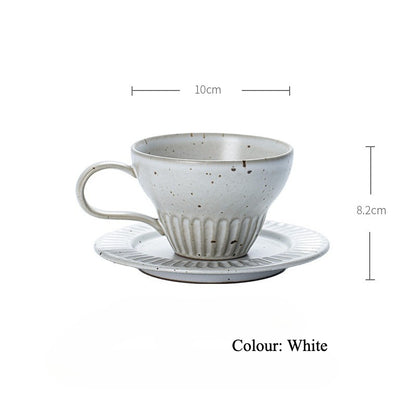 Gohobi Japanese Retro Coffee Cup and Saucer Set
