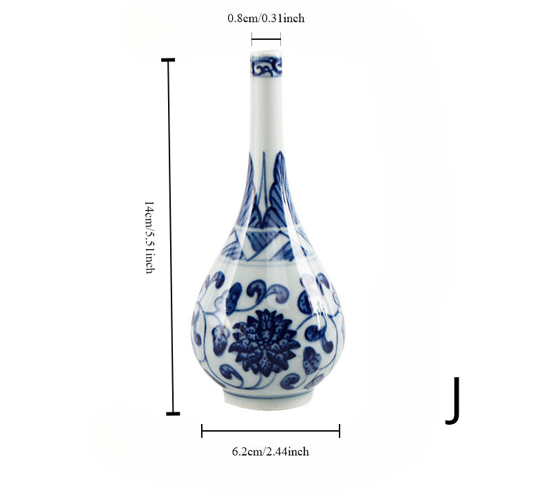 Gohobi Hand-painted Blue and White Porcelain Vase (Classic)