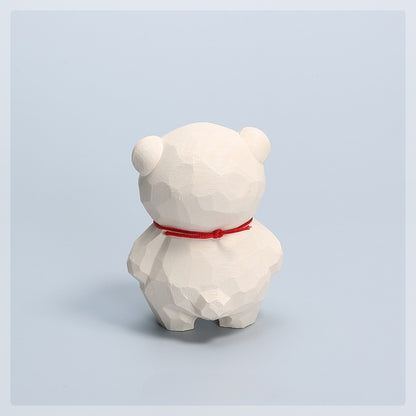 Gohobi Handcrafted Wooden Bear Ornament