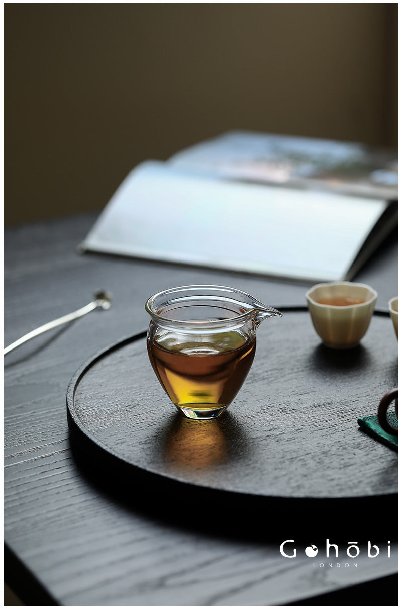 Gohobi Glass Fair Cup with Handle – Heat-Resistant Gongfu Tea Pitcher