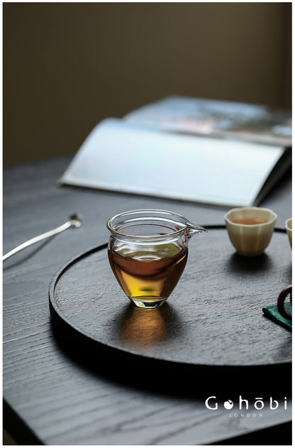 Gohobi Glass Fair Cup with Handle – Heat-Resistant Gongfu Tea Pitcher