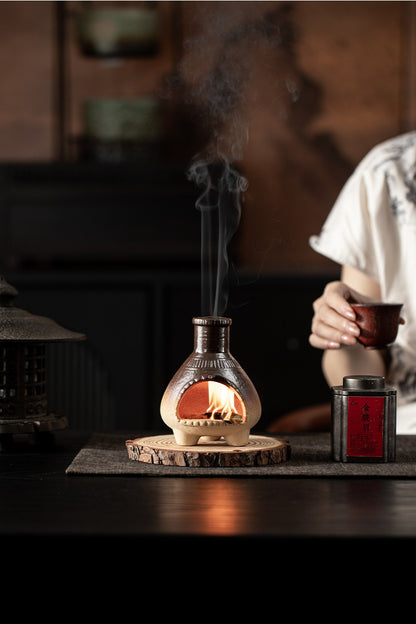 Gohobi Vintage Ridge Ceramic Aromatherapy Fireplace Burner