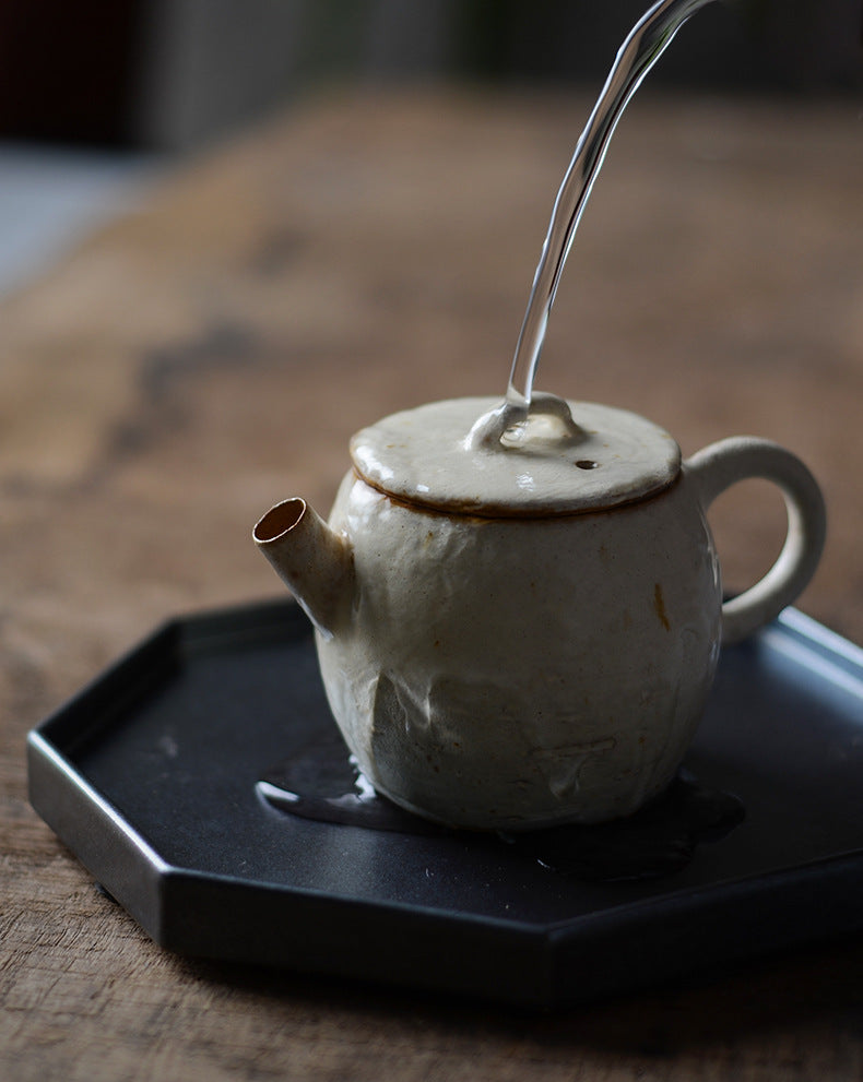 Gohobi Handmade Pulverised Kohiki White Teapots