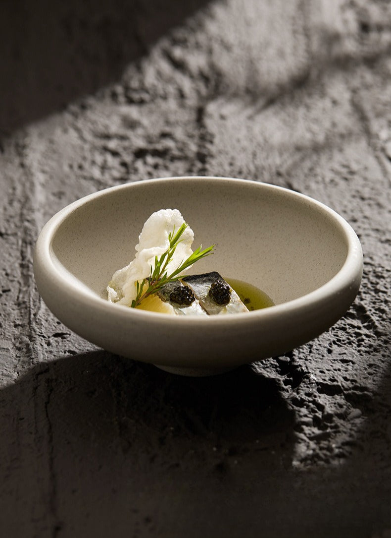 Gohobi Japanese Ceramic High-Foot Rice Bowl