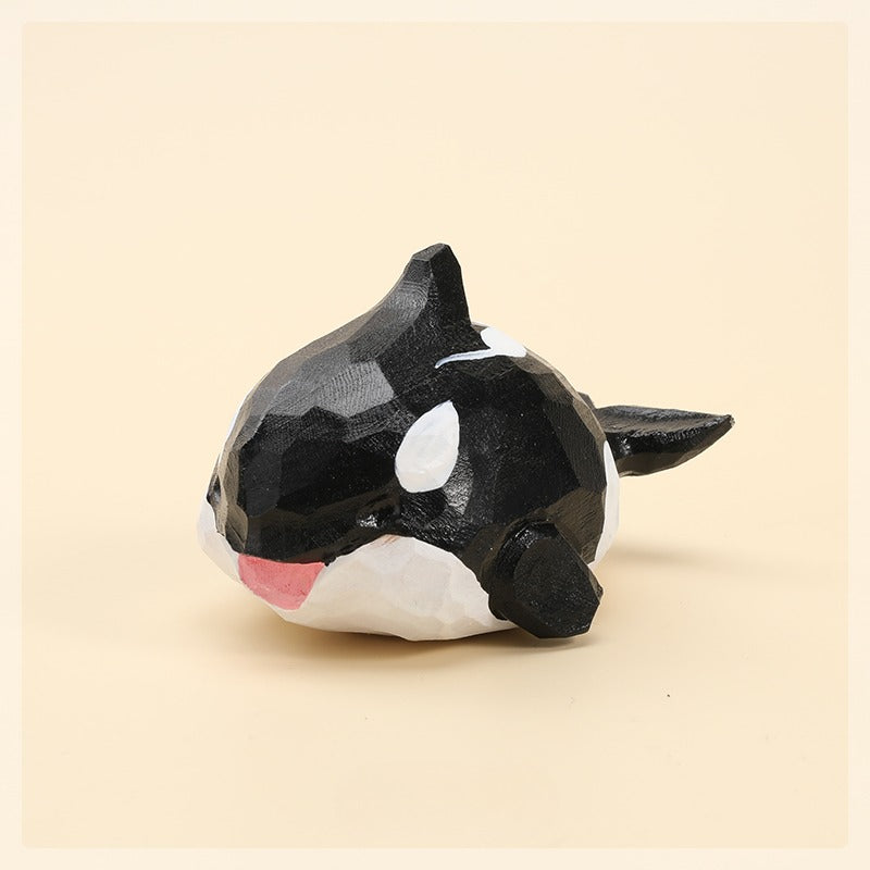 Gohobi Handcrafted Wooden Orca Ornament