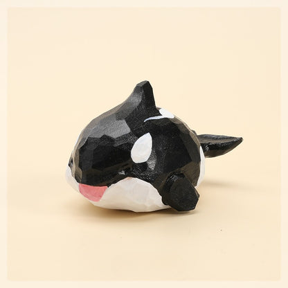Gohobi Handcrafted Wooden Orca Ornament