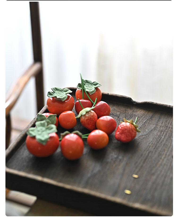 Gohobi Handmade Strawberry Cherry Tomato Fruit Ornament