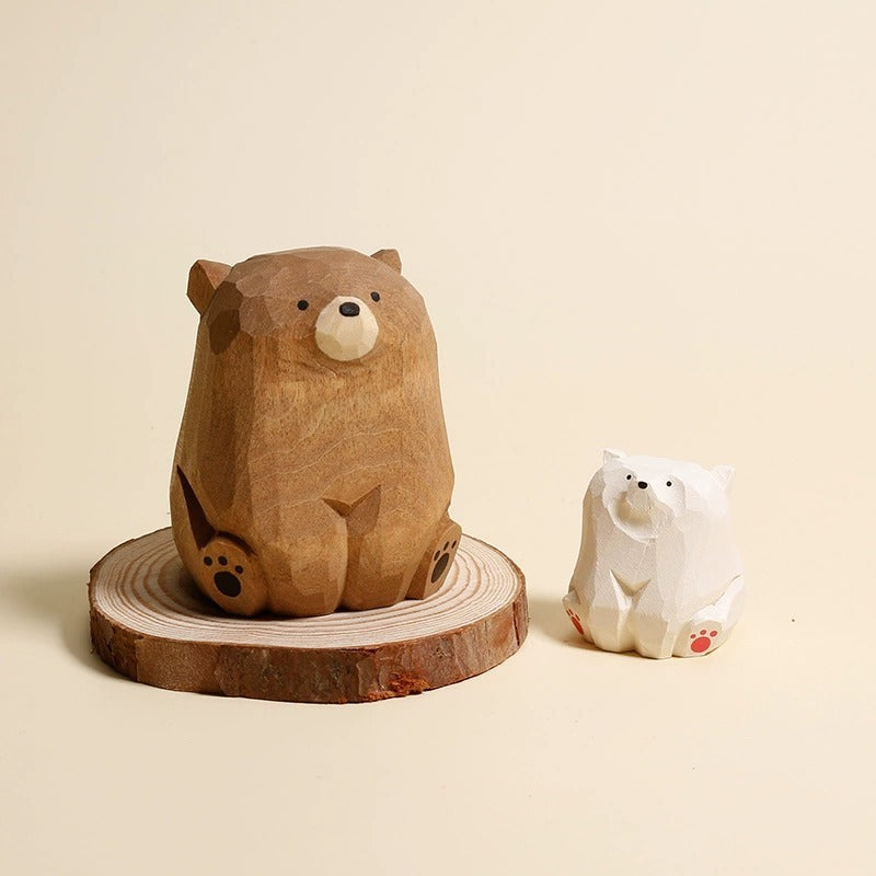 Gohobi Handcrafted Wooden Bear Ornament