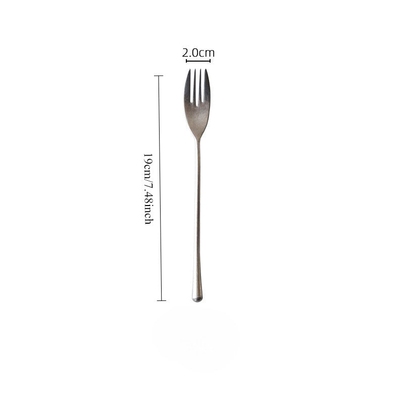 Gohobi A Set of 5 Pieces Stonewashed Stainless Steel Cutlery