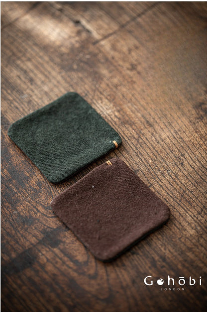 Gohobi Zen Style Tea Coaster – Hand-Sewn Tie-Dye Cloth Heat Insulation Cup Coaster