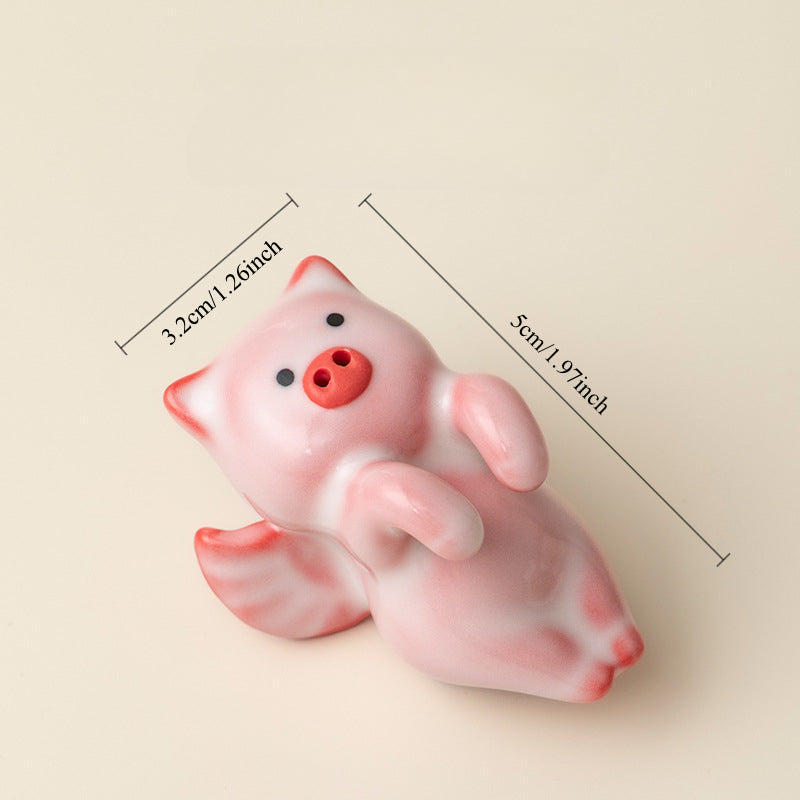 Gohobi Flying Pig Ceramic Teacup (tea coaster is sold separately)
