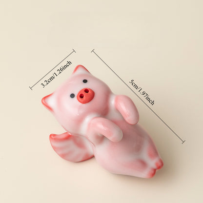 Gohobi Flying Pig Ceramic Teacup (tea coaster is sold separately)