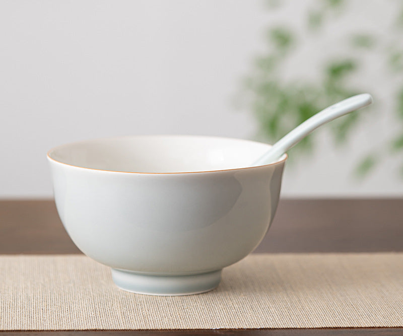 Gohobi Japanese Style Ice Grey and Green Bowl