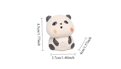Gohobi Yixing Purple Clay Panda Tea Pet – Incense Holder and Lid Rest