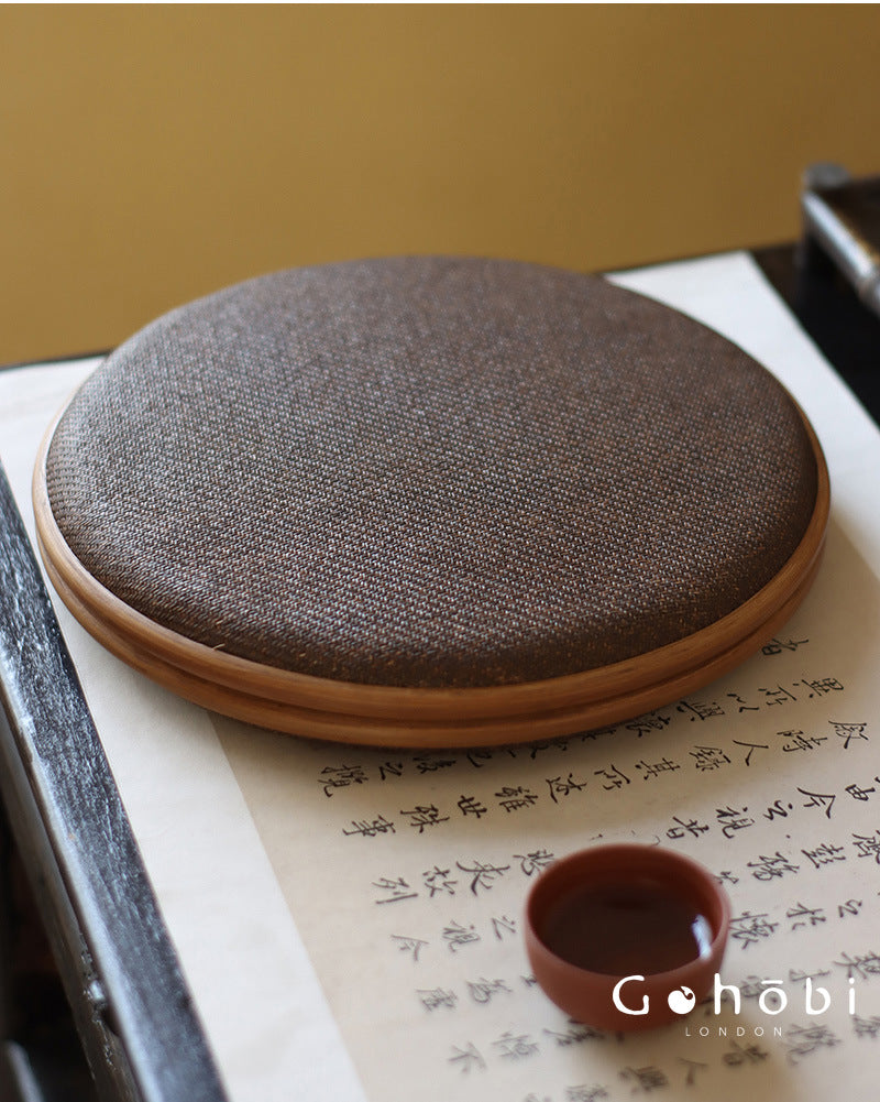 Gohobi Handmade Bamboo Woven Pu'er Tea Box – Retro Chinese Tea Cake Storage Box for Qizi Cake Collection