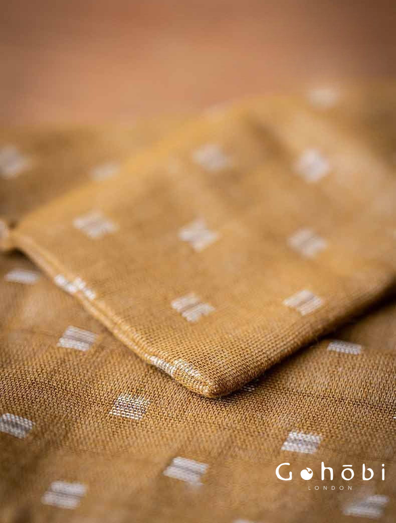 Gohobi Cotton Linen Tea Towel – Japanese Style Absorbent Tea Cloth for Tea Ceremony