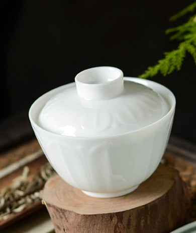 Gohobi Jade White Lotus Tea Cup Teapot Pitcher