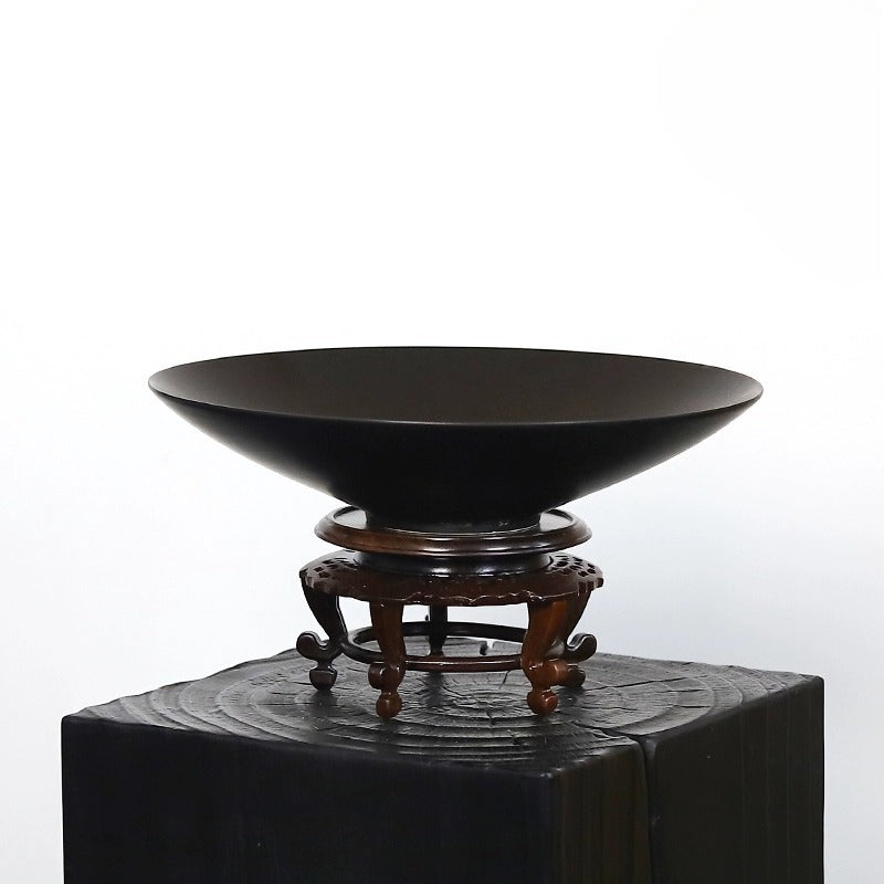 Gohobi Ikebana Ceramic Flower Bowl – Minimalist Flower Arrangement Water Plate