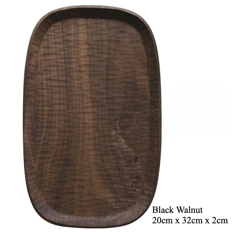 Gohobi Japanese Handcrafted Solid Wood Serving Tray