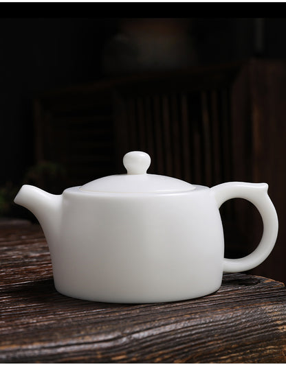 Gohobi Handmade Jade White Ceramic Teaware Teapot Tea cup