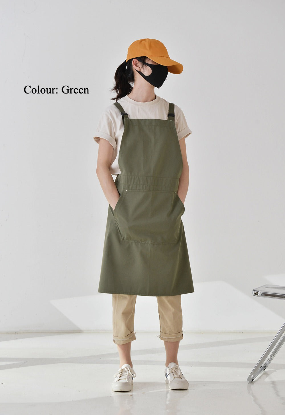 Gohobi Korean-Style Printed Cotton-Linen Apron