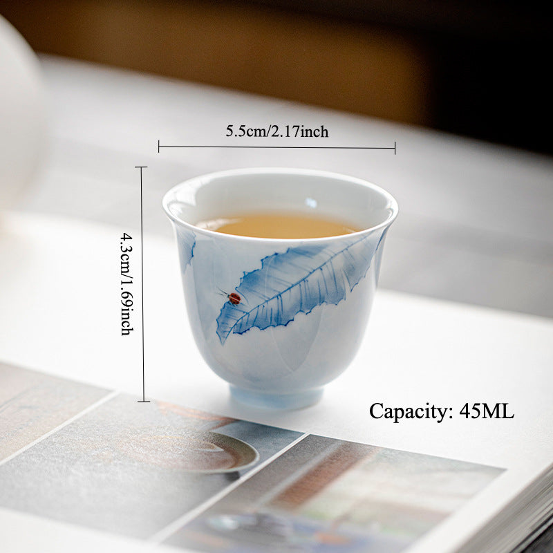 Gohobi Hand-Painted Banana Leaf Teacup