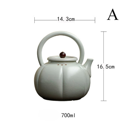 Gohobi Lifting Beam Ceramic Teapot – Large Capacity Household Boiling Kettle (3 Styles)