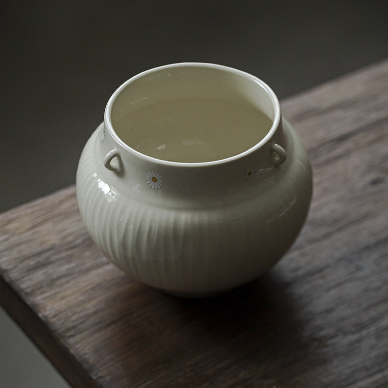 Gohobi Grass Ash Ceramic Jianshui Tea Wash Bowl