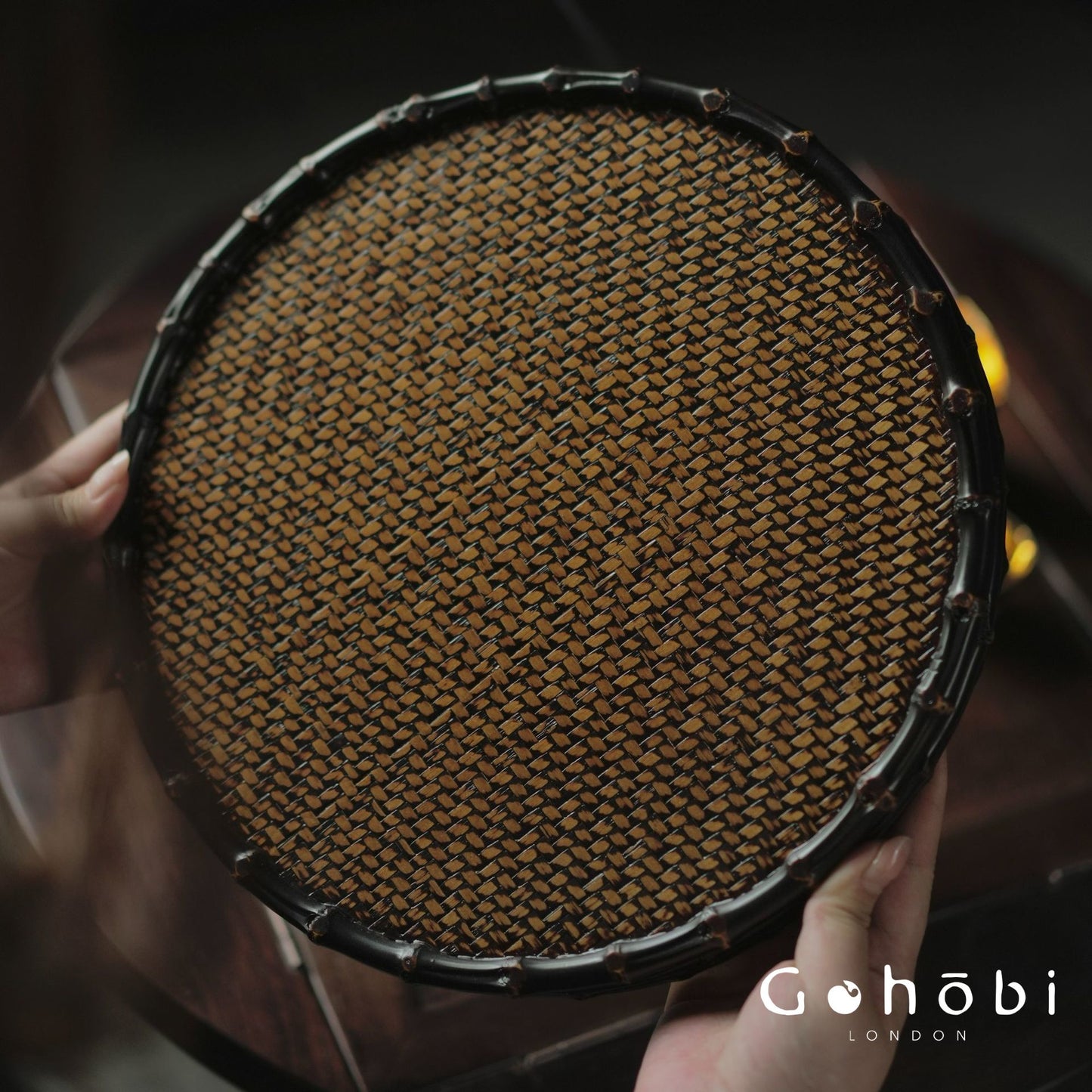 Retro Chinese bamboo Gohobi Retro Chinese Bamboo Tea Tray Mat – Woven Bamboo Tea Tray Storage Mat for Tea Ceremony Accessoriesmat, tea tray, tray, tea set storage tea ceremony accessories