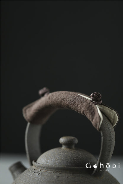 Gohobi Nanbanyaki Style Fireplace-Boiled Teapot – Handmade Wabi-Sabi Dual-Purpose Kettle (900ml)