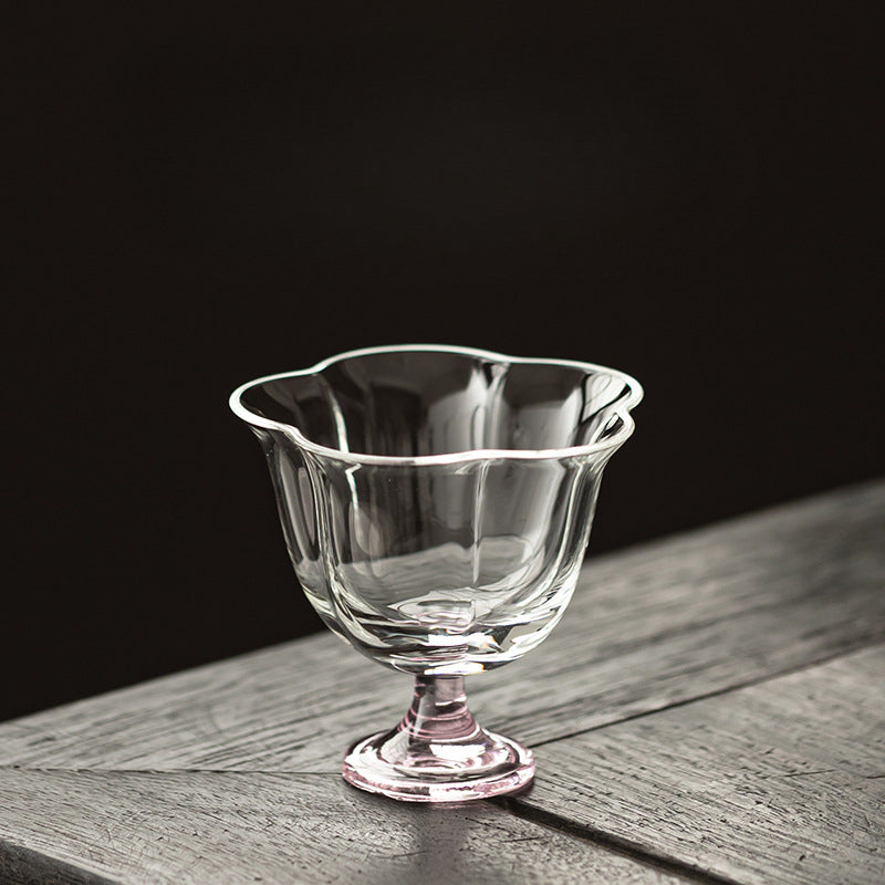 Gohobi High Borosilicate Glass Tall Footed Tea Cup – Transparent Heat-Resistant Master Cup for Gongfu Tea, Chinese Teaware for Home Use
