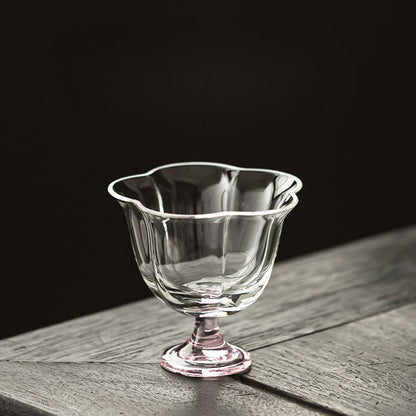 Gohobi High Borosilicate Glass Tall Footed Tea Cup – Transparent Heat-Resistant Master Cup for Gongfu Tea, Chinese Teaware for Home Use